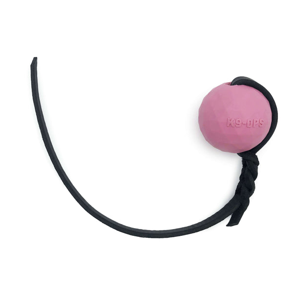2.5" Rubber Ball with Leather Tab